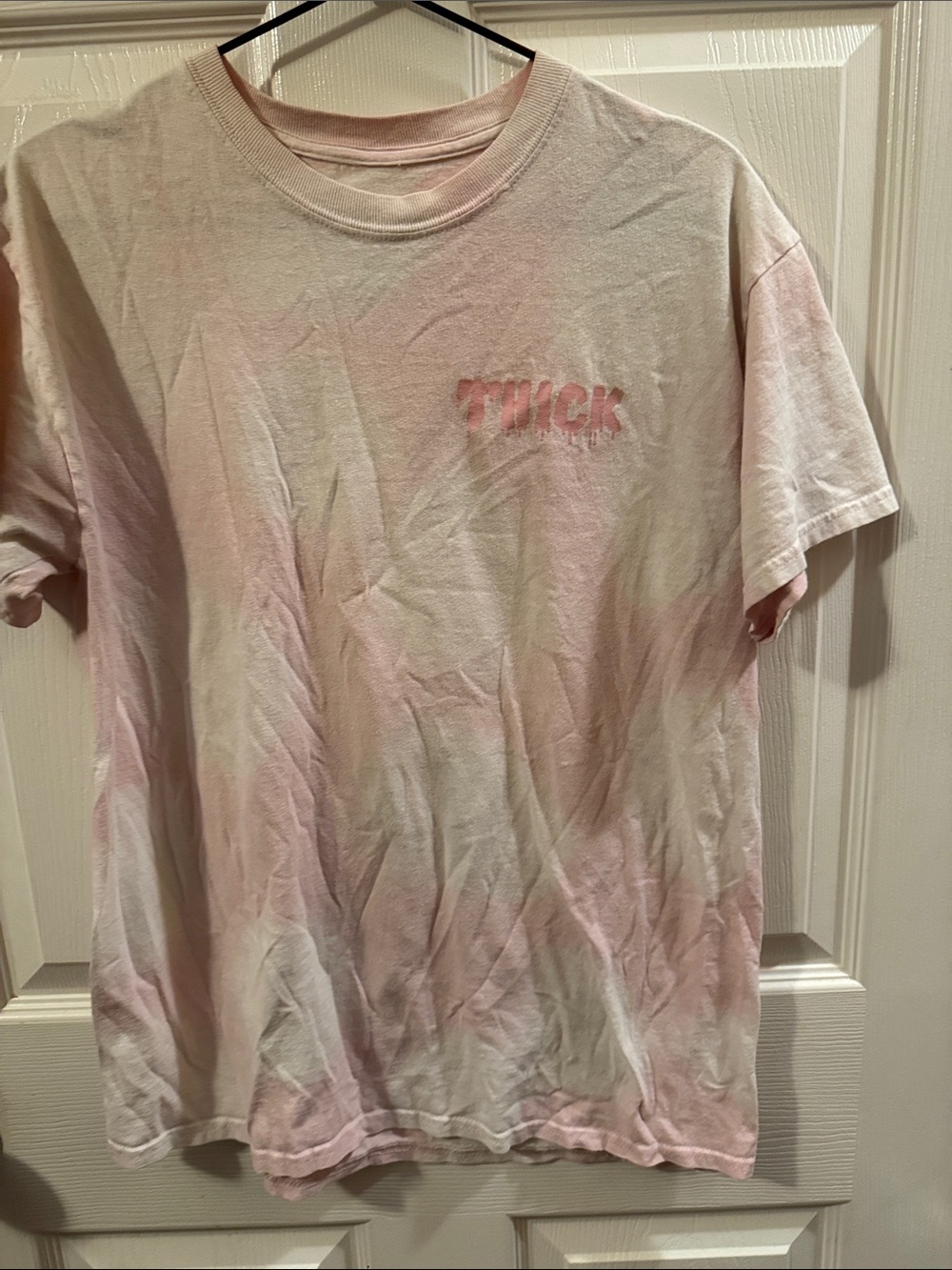 Kylie Jenner Tie-Dye Graphic Tee with 'THICK' Chest Print